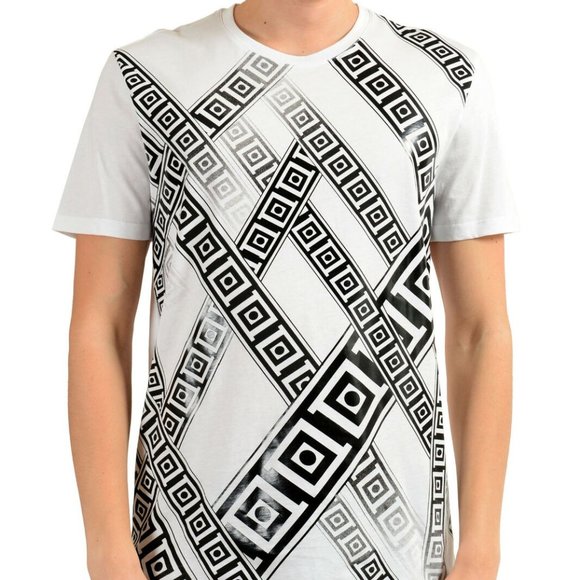Versace Collection White Graphic Print T-Shirt